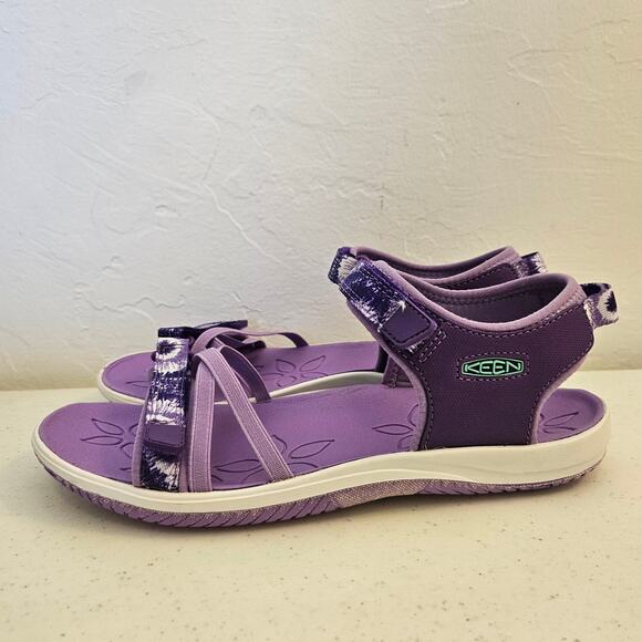 KEEN Elle Backstrap Sandals Big Kid Size 6 Purple Tie Dye Adjustable Lightweight - Picture 3 of 7